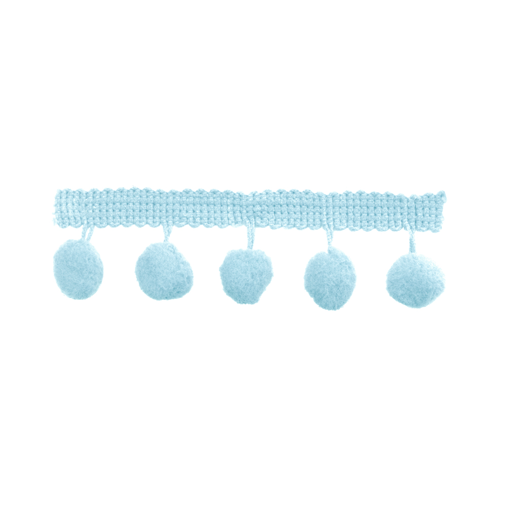 Galon pompons 1,5cm bleuciel Galon pompons 1,5cm bleuciel
