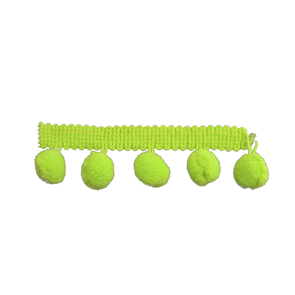 Galon pompons 1,5cm vertcitron Galon pompons 1,5cm vertcitron