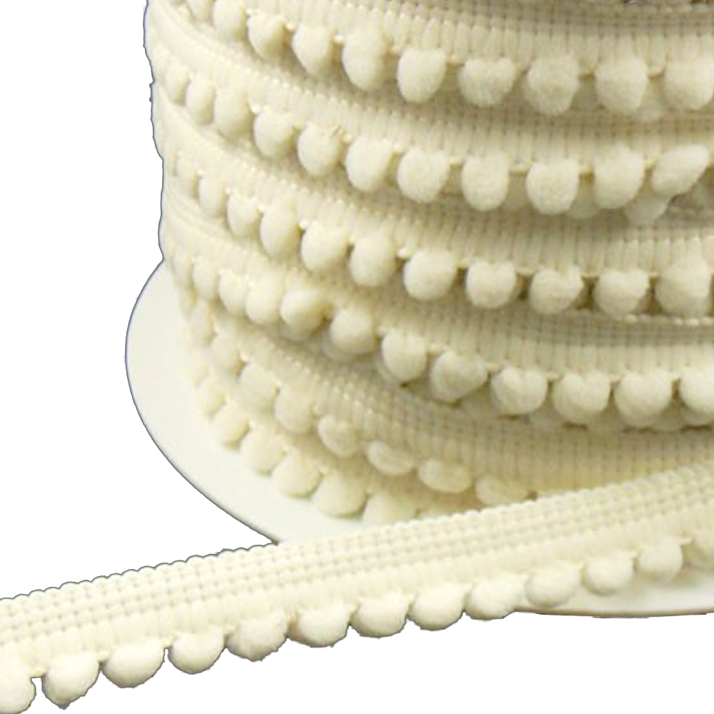 Galon pompons petits 1,2cm ecru Galon pompons petits 1,2cm ecru