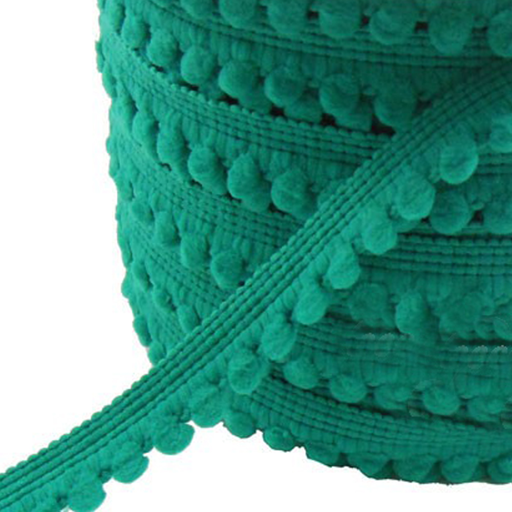 Galon pompons petits 1,2cm jade Galon pompons petits 1,2cm jade
