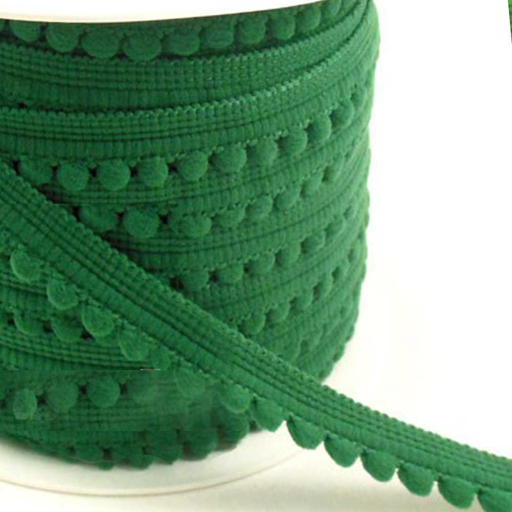 Galon pompons petits 1,2cm vert Galon pompons petits 1,2cm vert