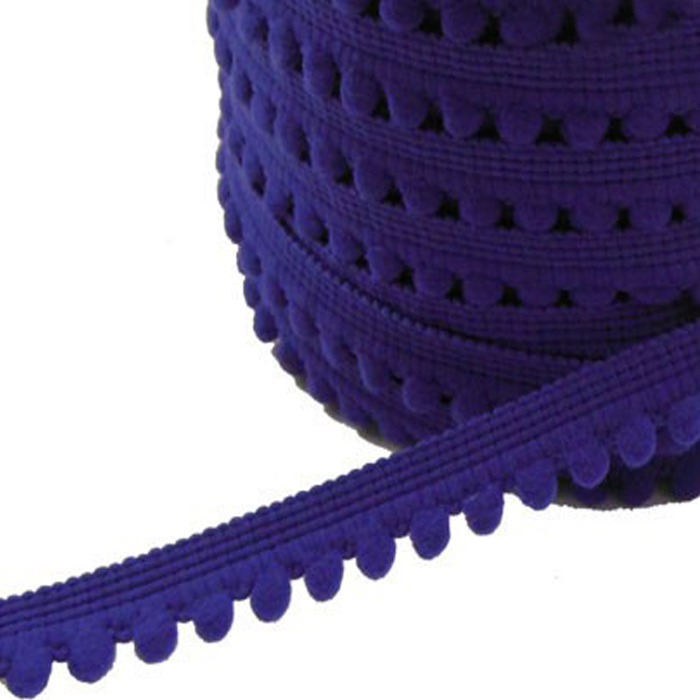 Galon pompons petits 1,2cm violet Galon pompons petits 1,2cm violet