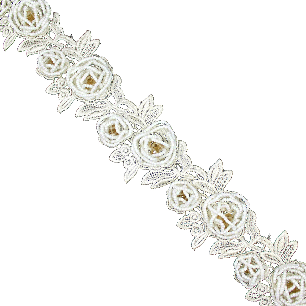 Guipure fleurs et pierres Guipure fleurs et pierres