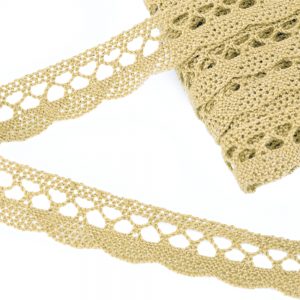 Ruban dentelle 1,8cm tabac
