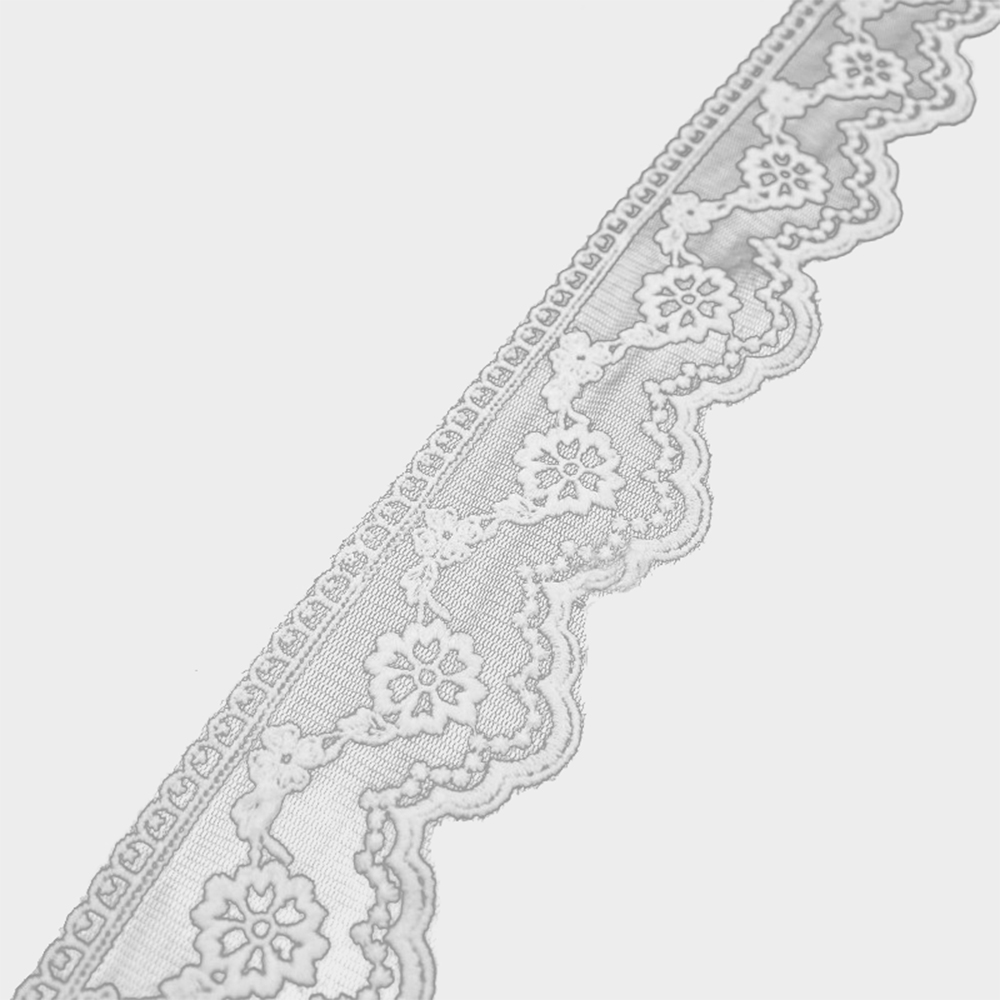 Ruban dentelle brodé coton nylon 05cm Ruban dentelle brodé coton nylon 05cm
