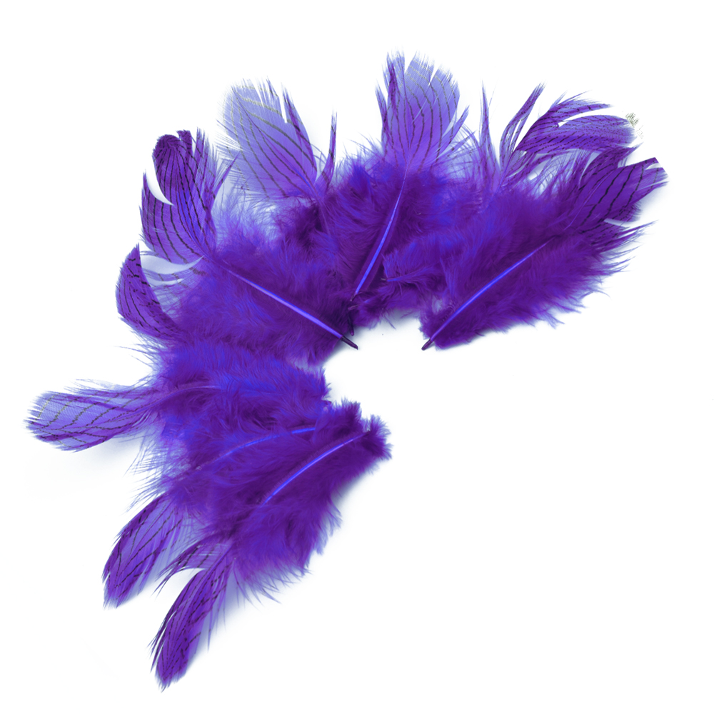 SACHET PLUMES FAISAN ARGENTÉES 08 10CM indigo SACHET PLUMES FAISAN ARGENTÉES 08 10CM indigo