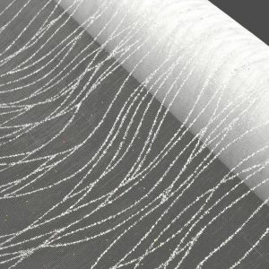 TULLE RAYÉ BRILLANTINE 48CM blanc