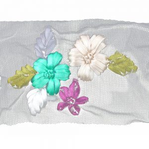 applique brode satin 10x06cm