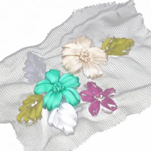 applique brode satin 10x06cm unique