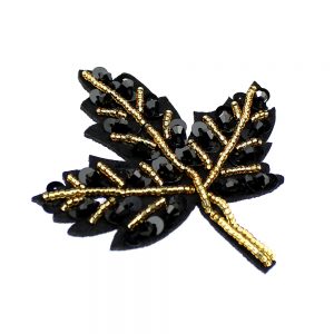 applique feutrine erable noir