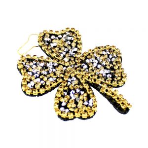 applique feutrine trefle dore 2
