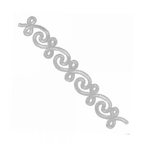 applique thermocollant baroque argent