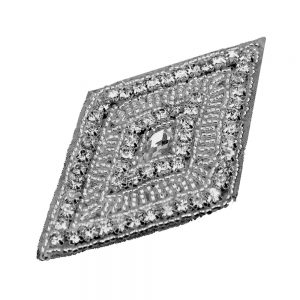 applique thermocollant pierres 10X5,5 argent