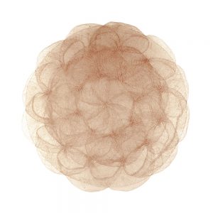 bords a capelines volant 45cm rose nude