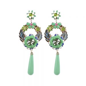 boucles doreille maricruz vert eau