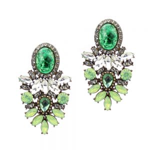 boucles doreilles mina vert moyen