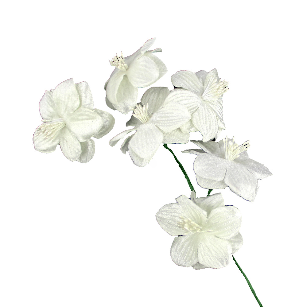 bouquet 6 fleurs velours ecru bouquet 6 fleurs velours ecru