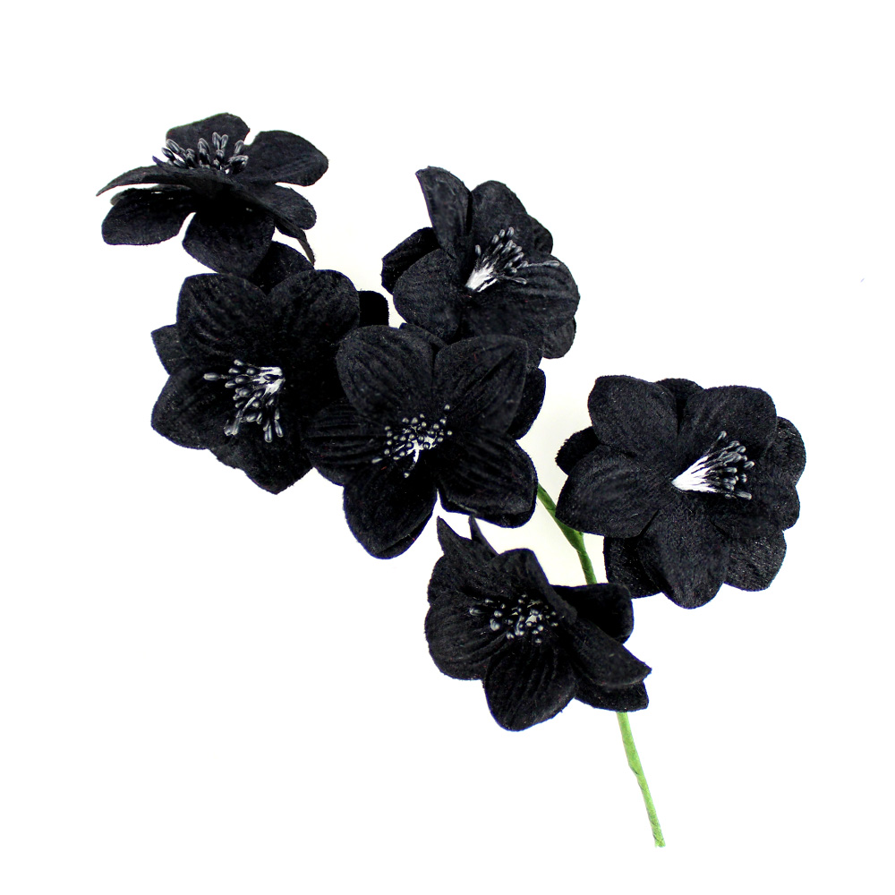 bouquet 6 fleurs velours noir bouquet 6 fleurs velours noir