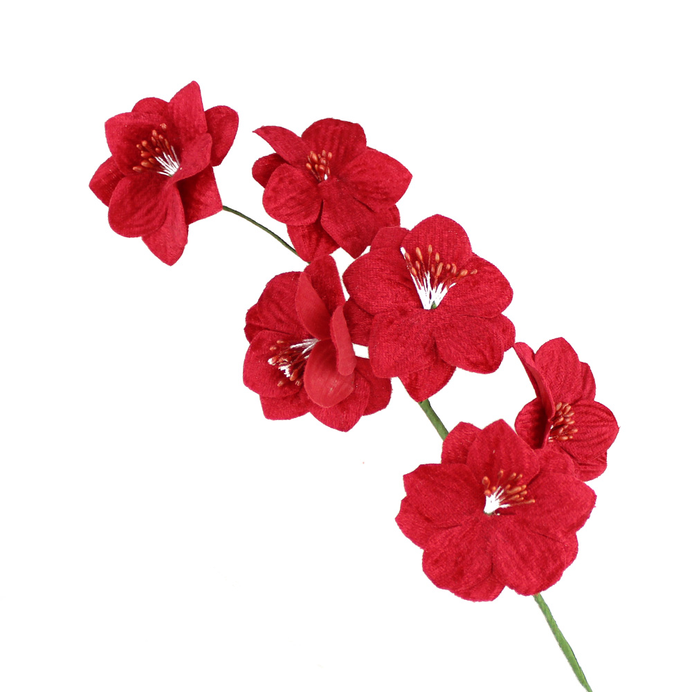 bouquet 6 fleurs velours rouge bouquet 6 fleurs velours rouge