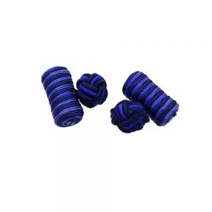 boutons de manchette cylindre bleu marin