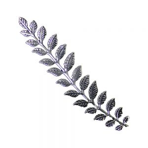 branches avec feuilles en laiton argent