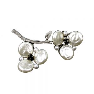broche branche nacre