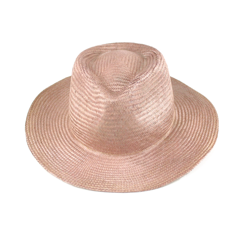 chapeau fedora buntal rose nude fonce chapeau fedora buntal rose nude fonce