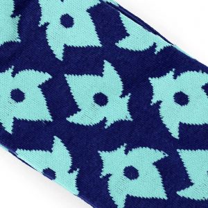 chaussettes fleur de lys jade