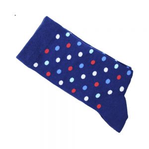 chaussettes pois grands bleu klein