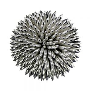 creuset de fleurs gris argent