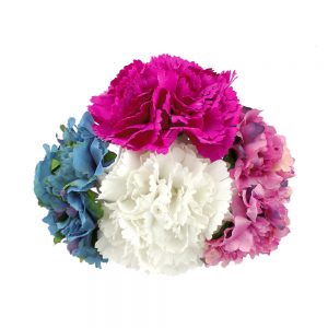 ensemble floral mayo blanc et bougainvillea