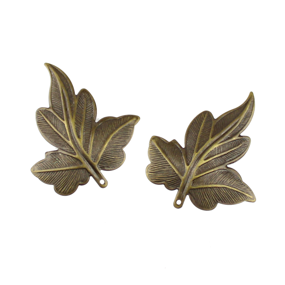 feuille lierre laiton (2 unites) or vielli feuille lierre laiton (2 unites) or vielli