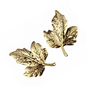 feuille vigne laiton (2 unites) or