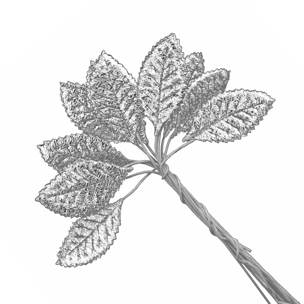 feuilles satin chaeto argent feuilles satin chaeto argent