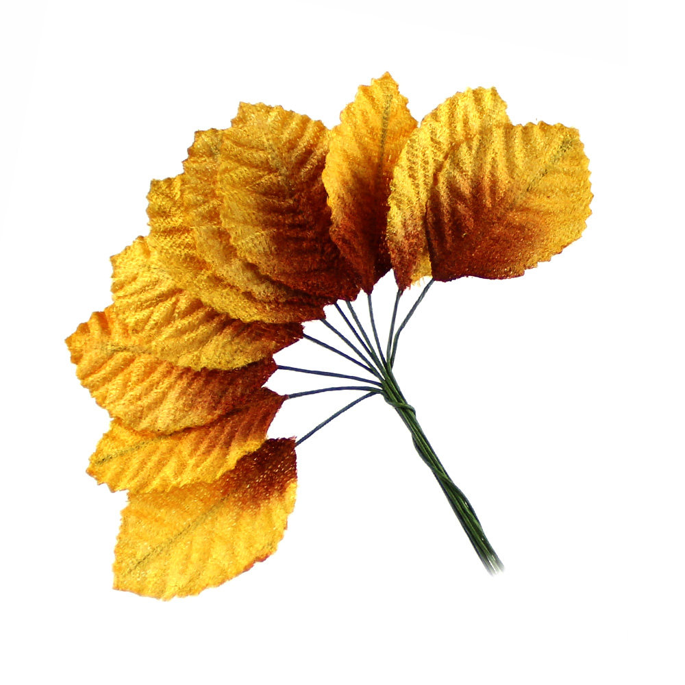 feuilles suedine 04X03cm moutarde feuilles suedine 04X03cm moutarde
