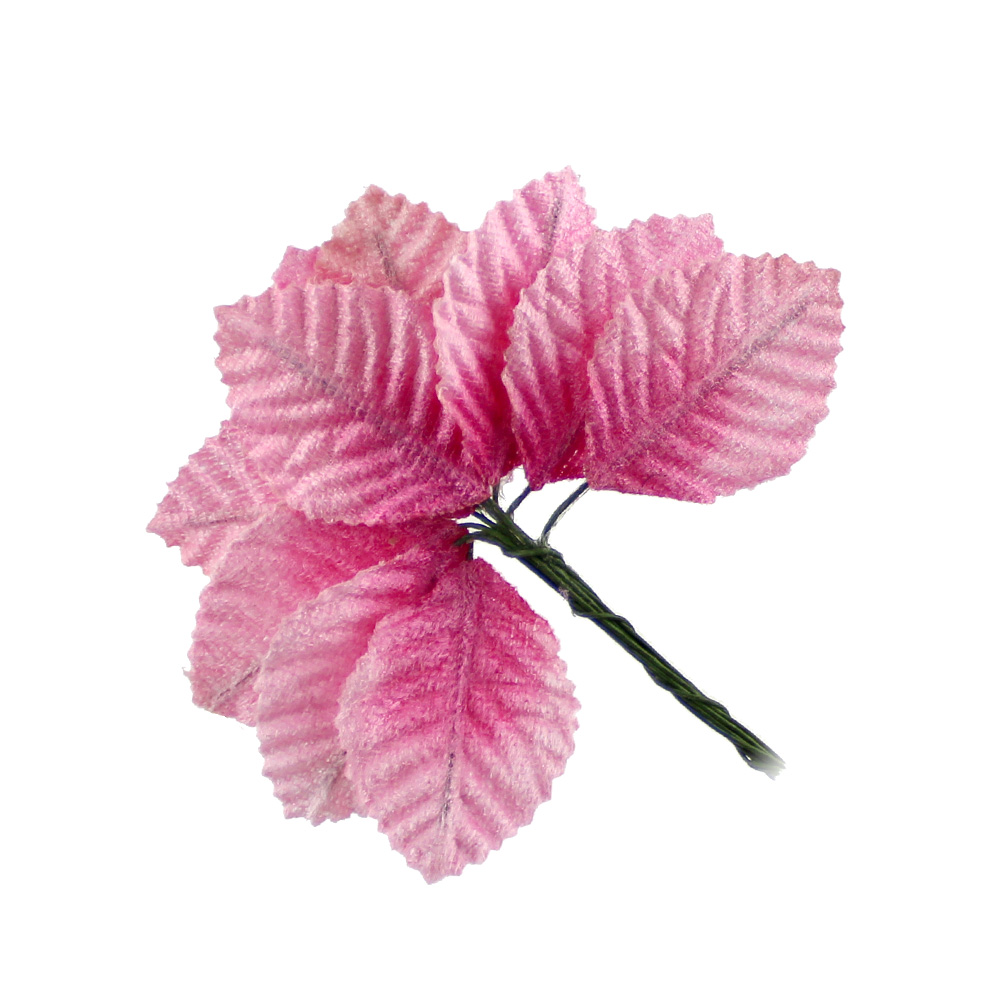 feuilles suedine 04X03cm rose feuilles suedine 04X03cm rose