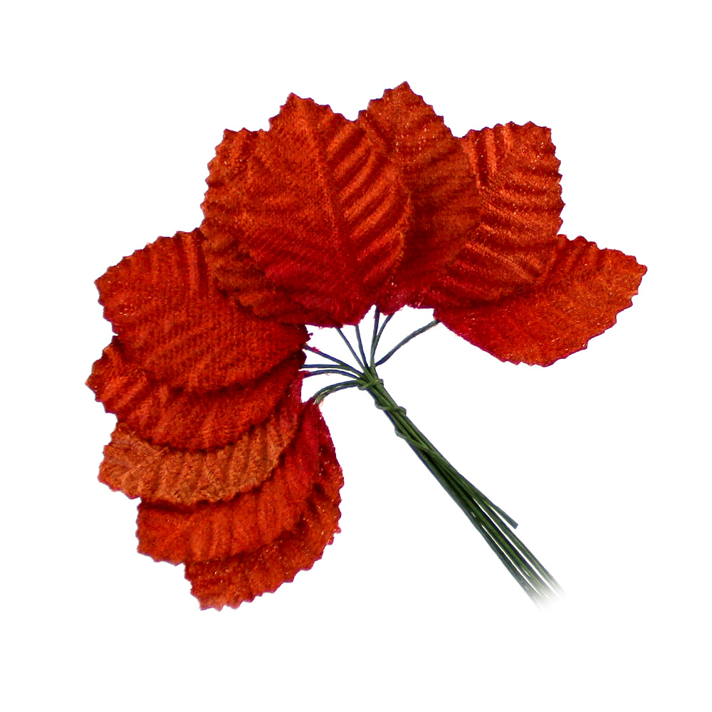 feuilles suedine 04X03cm rouge garance feuilles suedine 04X03cm rouge garance