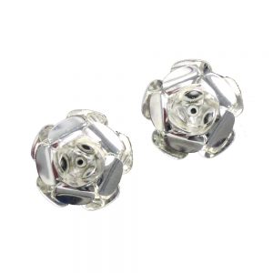 fleur laiton 1,8 cm argent