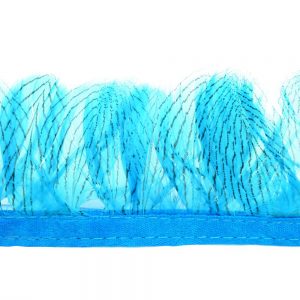 galon faisan argente turquoise
