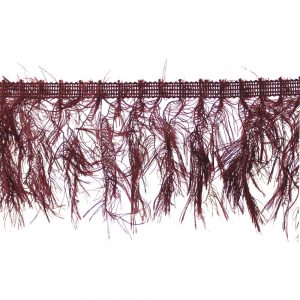 galon simili plumes 10 cm grenat