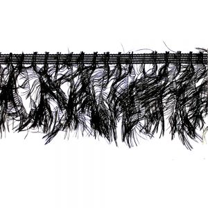 galon simili plumes 10 cm noir