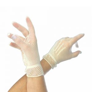 gants courts filet ecru