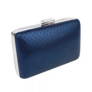 mini pochette bleu et argent