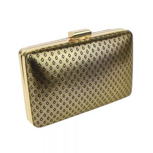 mini pochette noir et or