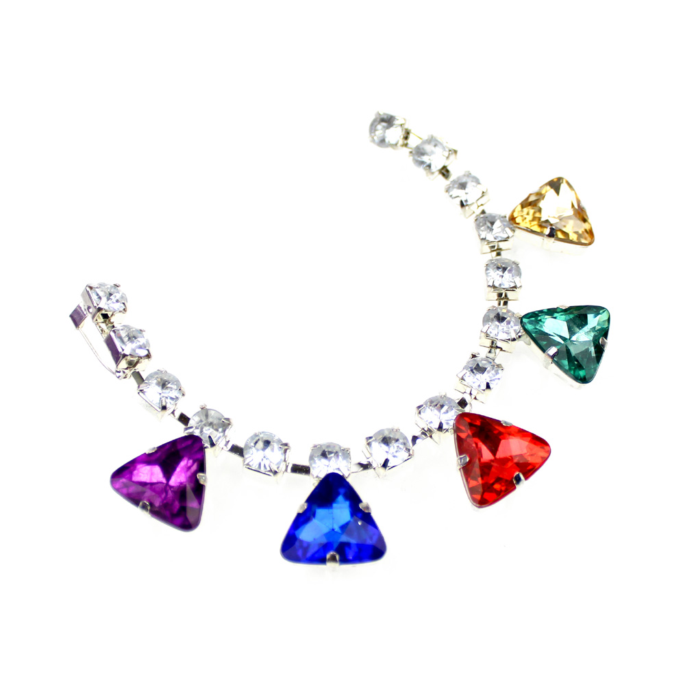 ornement bijou triangles 19x2 5 cm multicolore ornement bijou triangles 19x2 5 cm multicolore