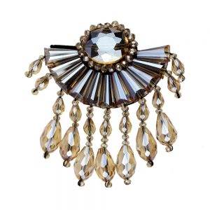ornement pierres eventail beige