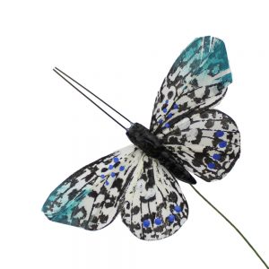 papillon 8×4 cm mouchete blanc
