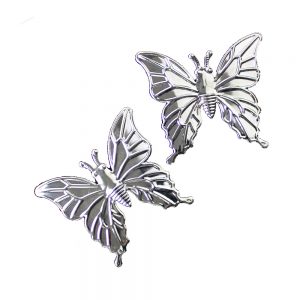 papillon xl laiton (2 unites) argent 2