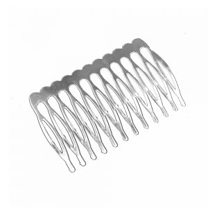 peigne metal 12 dents argent