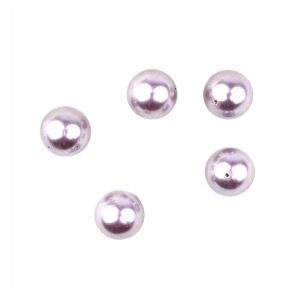 perles nacre 5 unites mauve poudre